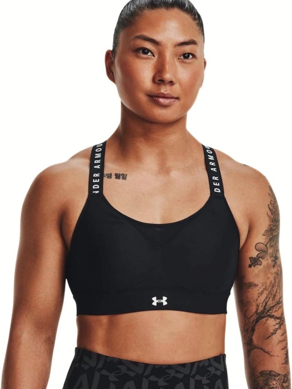 Under Armour Infinity High Support Sports Bra Medium Black Moulded Workout Gym